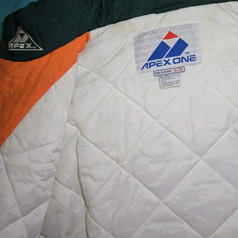 Vintage Apex One Varsity Miami Hurricanes Zip Up Windbreaker Jacket Size XL - Picture 5 of 9